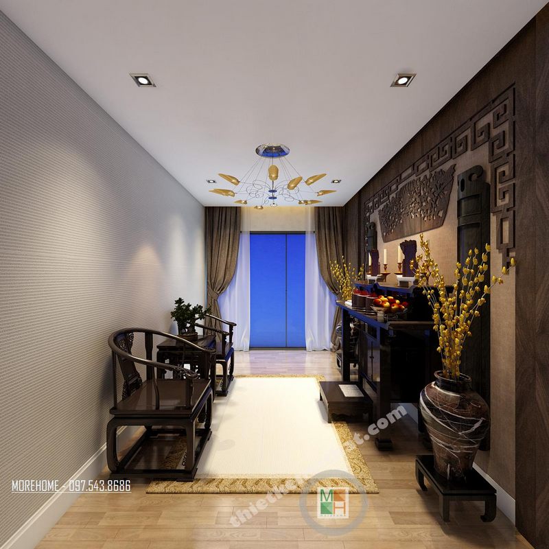 Bàn thờ gia tiên chung cư và nhà phố - Mẫu 08